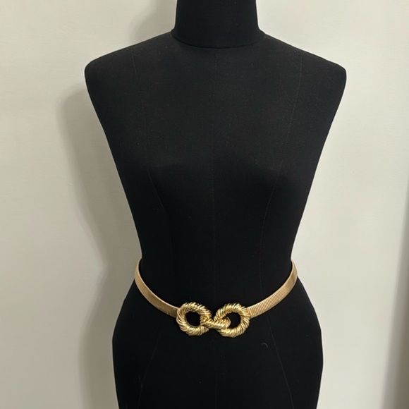 Zara Gold Stretchy Metal Belt - Picture 3 of 4